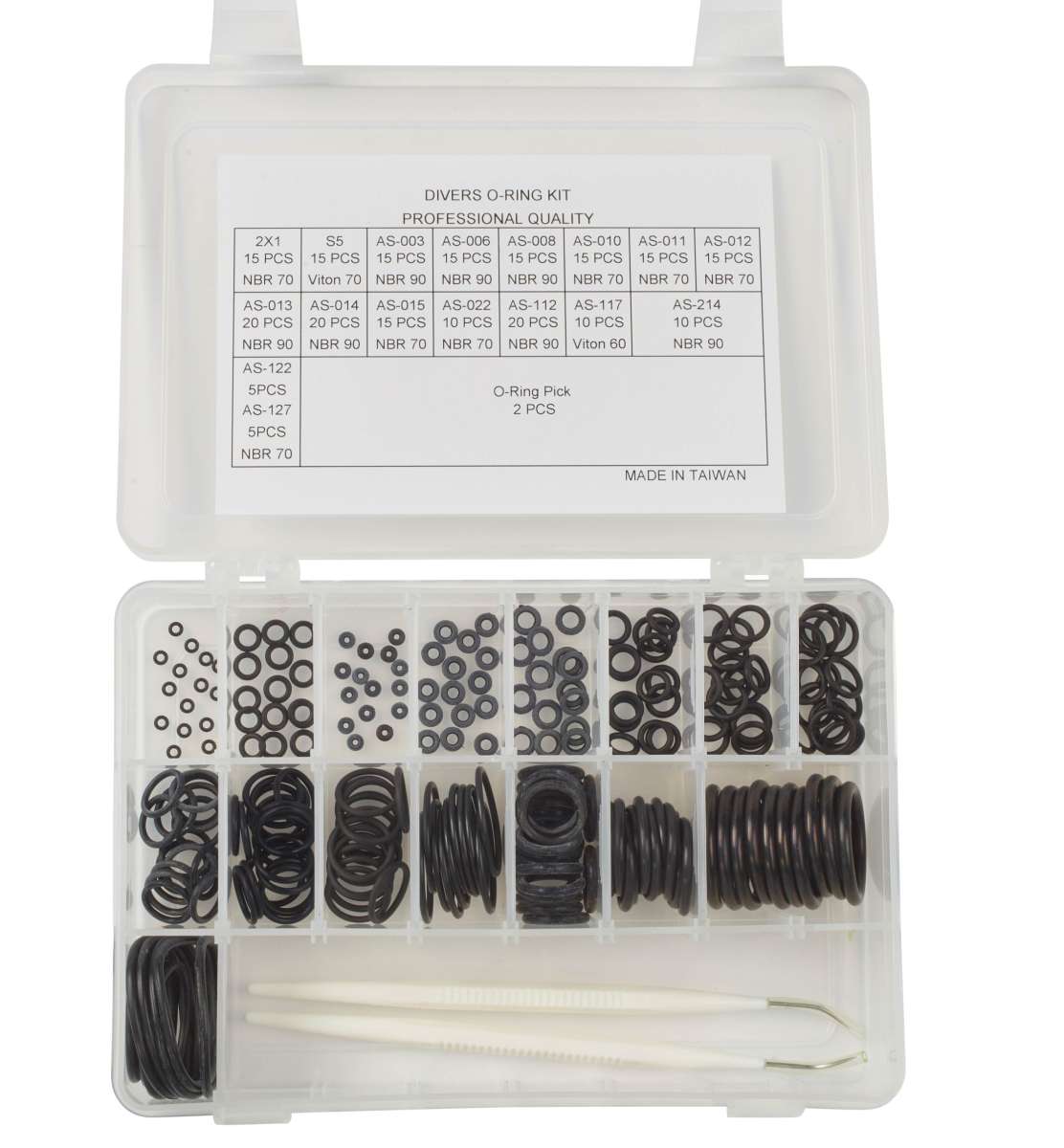 O-Ring Kit 1000 (18 different sizes of o-rings)